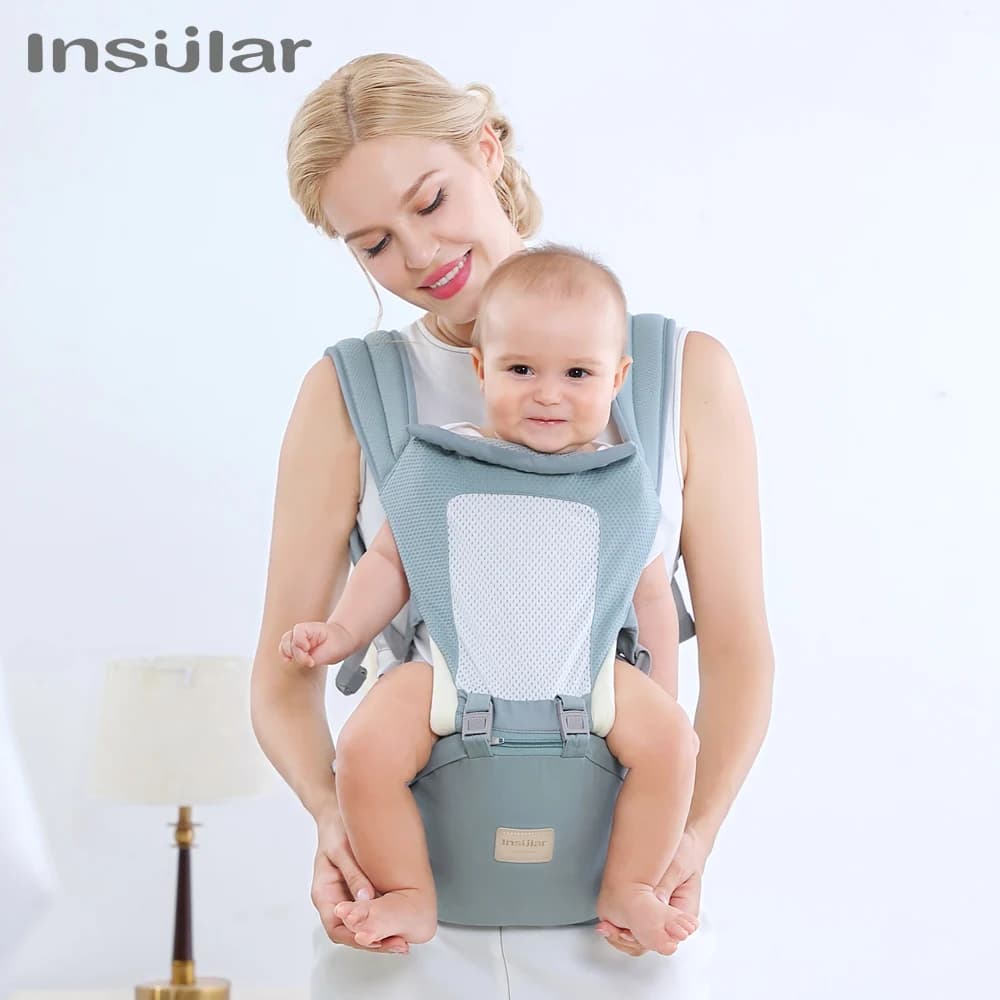 Insular Ergonomics Marsupio Sling backpacks for portable children thickening shoulders 360 sweatshirt with ergonomic hood kangaroo 0-36 months
