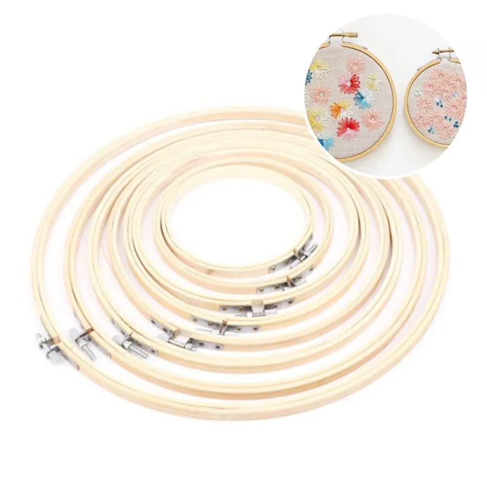 Needle craft Diy Handmade Round Loop Embroidery Hoop Sewing Tools Cross Stitch Frame