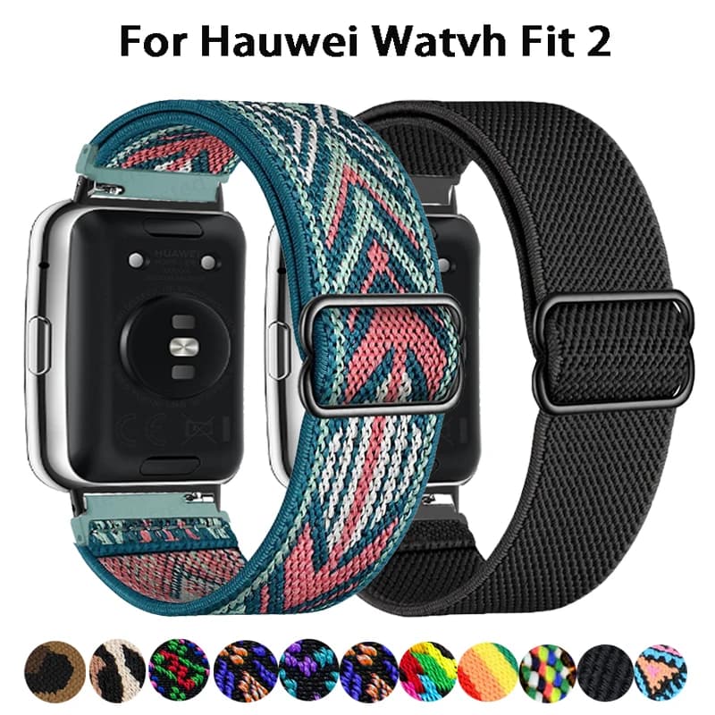 Scrunchie bracelet for Huawei Watch Fit 2 Strap Smartwatch Accessories Nylon Elastic Bracelet with Huawei Watch fit2 Band strap