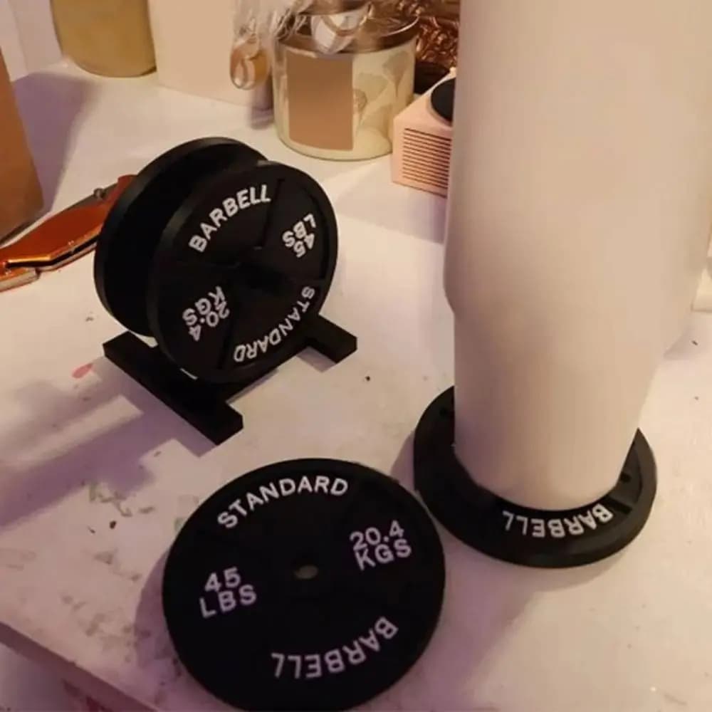 Set di 4 Sottobicchieri a Forma di Disco da Pista, Protezione per Tavolo, Antiscivolo, Isolamento Termico, Decorazione da Scrivania, Regalo