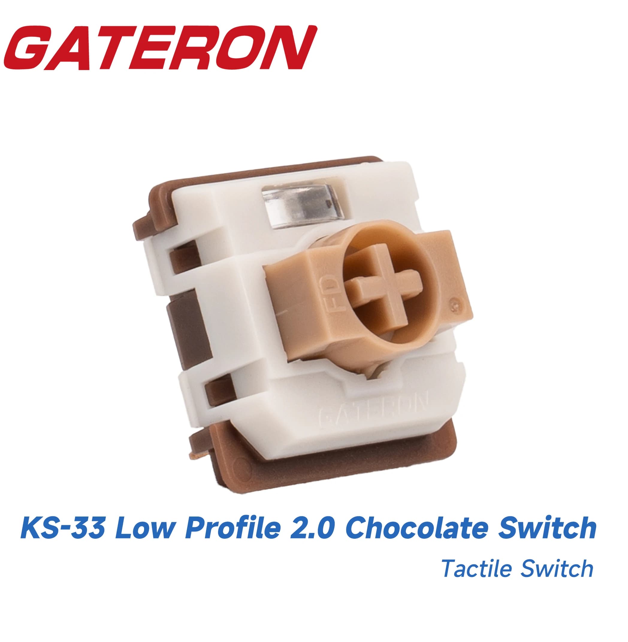 GATERON KS-33 Low Profile 2.0 Chocolate Series Keyboard Switch 3Pin RGB Customized DIY HotSwap Mechanical Keyboard Gaming Office