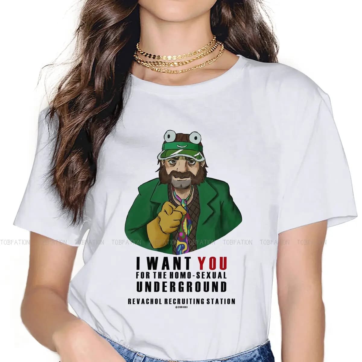 Disco Elysium Revachol RPG Game TShirt for Woman Girl 4XL Recruitment Basic Summer Sweatshirts T Shirt Novelty Fluffy