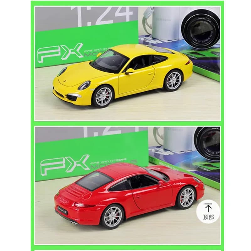New Product 1/24 Scale Porsche 911 Carrera S Simulation Alloy Car Figurine Toy Model Scene Matching Ornaments Gifts Collectibles