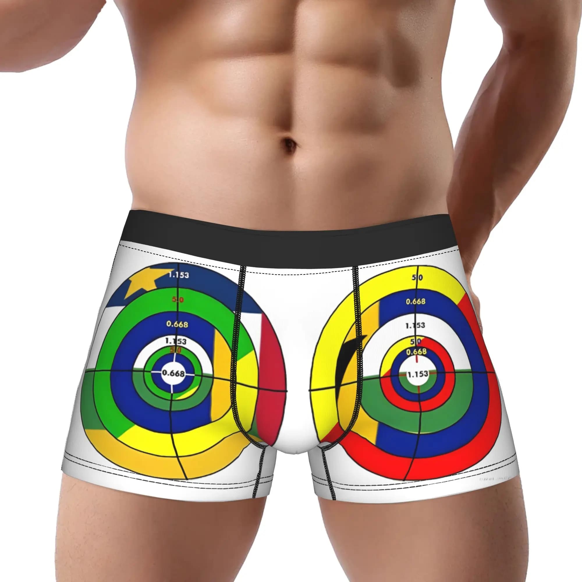 Targets 08 Boxer da uomo con stampa astratta, comodi, per tiro con l'arco