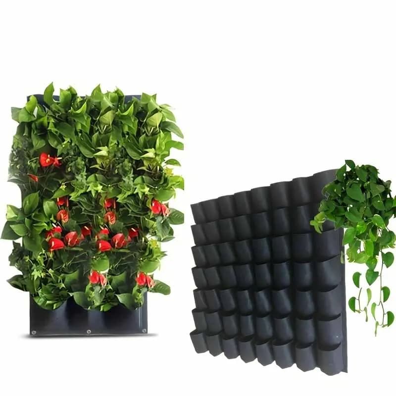 Multi-task Plant Bag Fruit Vegetable Felt Flower Plant Grow Bags Vertical Hanging Home Garden Plant Sowing Jar