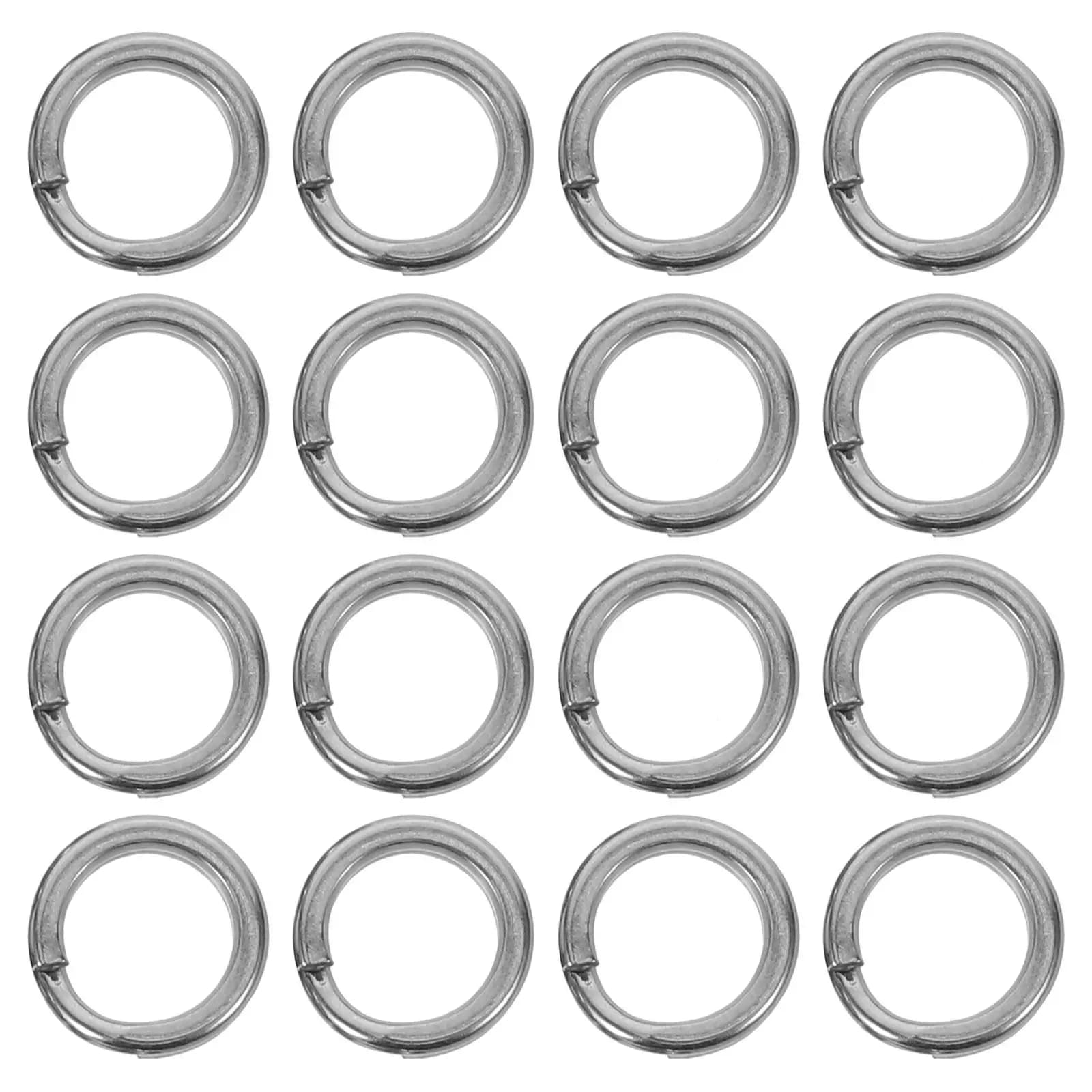 40Pcs Stainless Steel Split Jump Rings Round Open Connector Clasps for Jewelry Making Key Chain Accessories Bracelet Repair