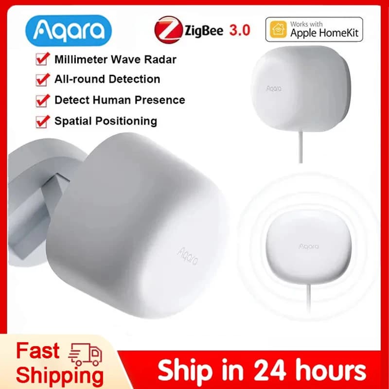Aqara FP1 ZigBee 3.0 Human Presence Sensor, Human Body Intelligent Detector, Smart Home Sensor for FP2 APP Aqara Homekit