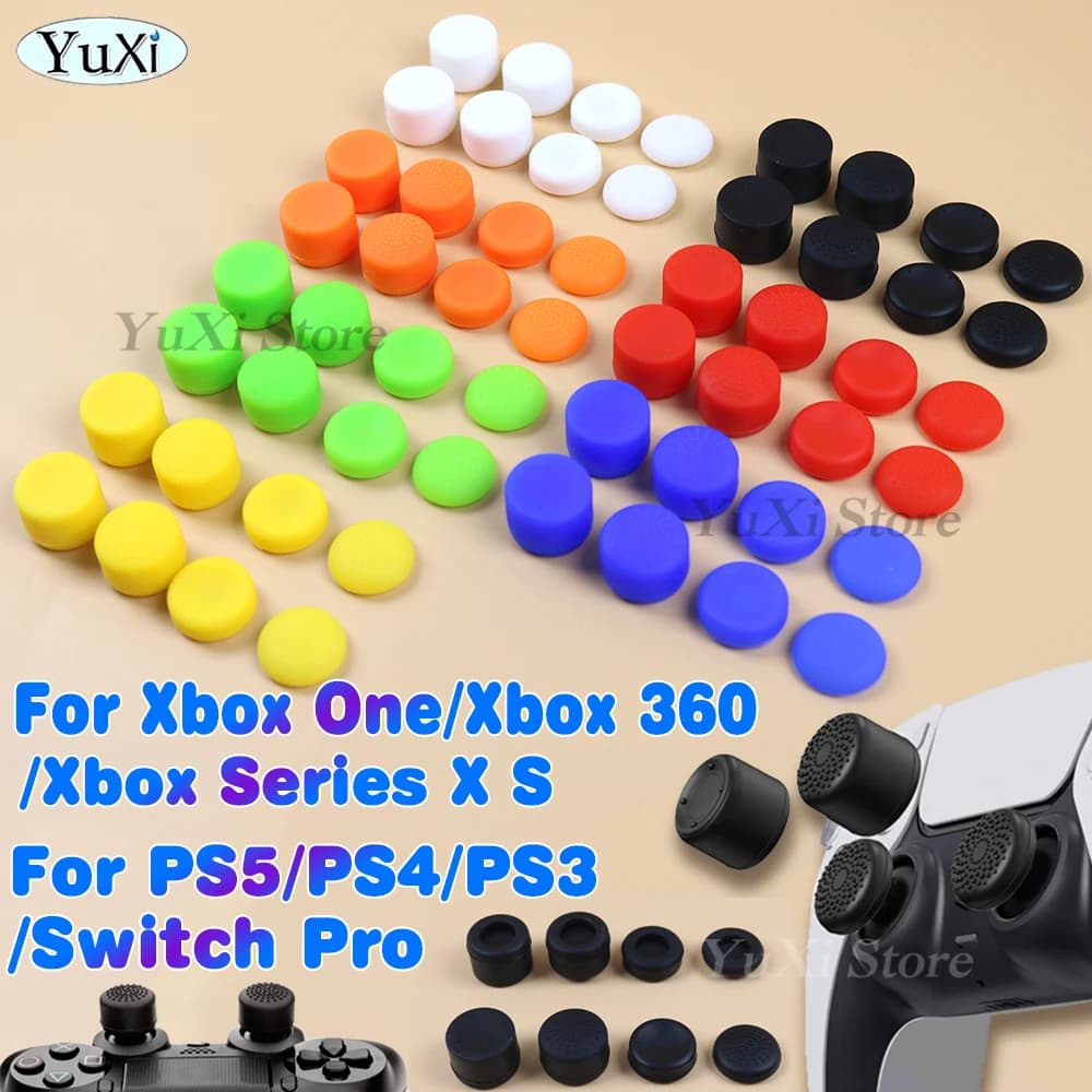 8 pz Silicone Thumbstick Joystick Grip Caps Per PS4 PS5 Switch Pro Xbox One Serie SX Xbox 360 Gamepad Controller Accessori