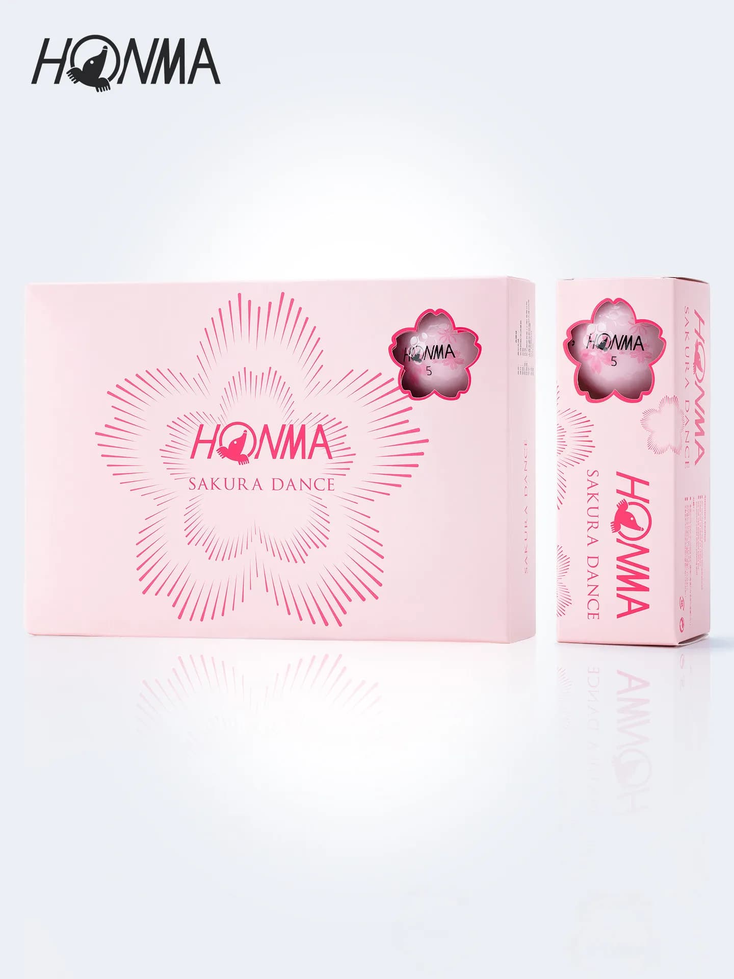 HONMA D1 Sakura Dance Pink Golf Balls 12 Pack 2-Piece Low Spin Long Distance Golf Ball 1 Box