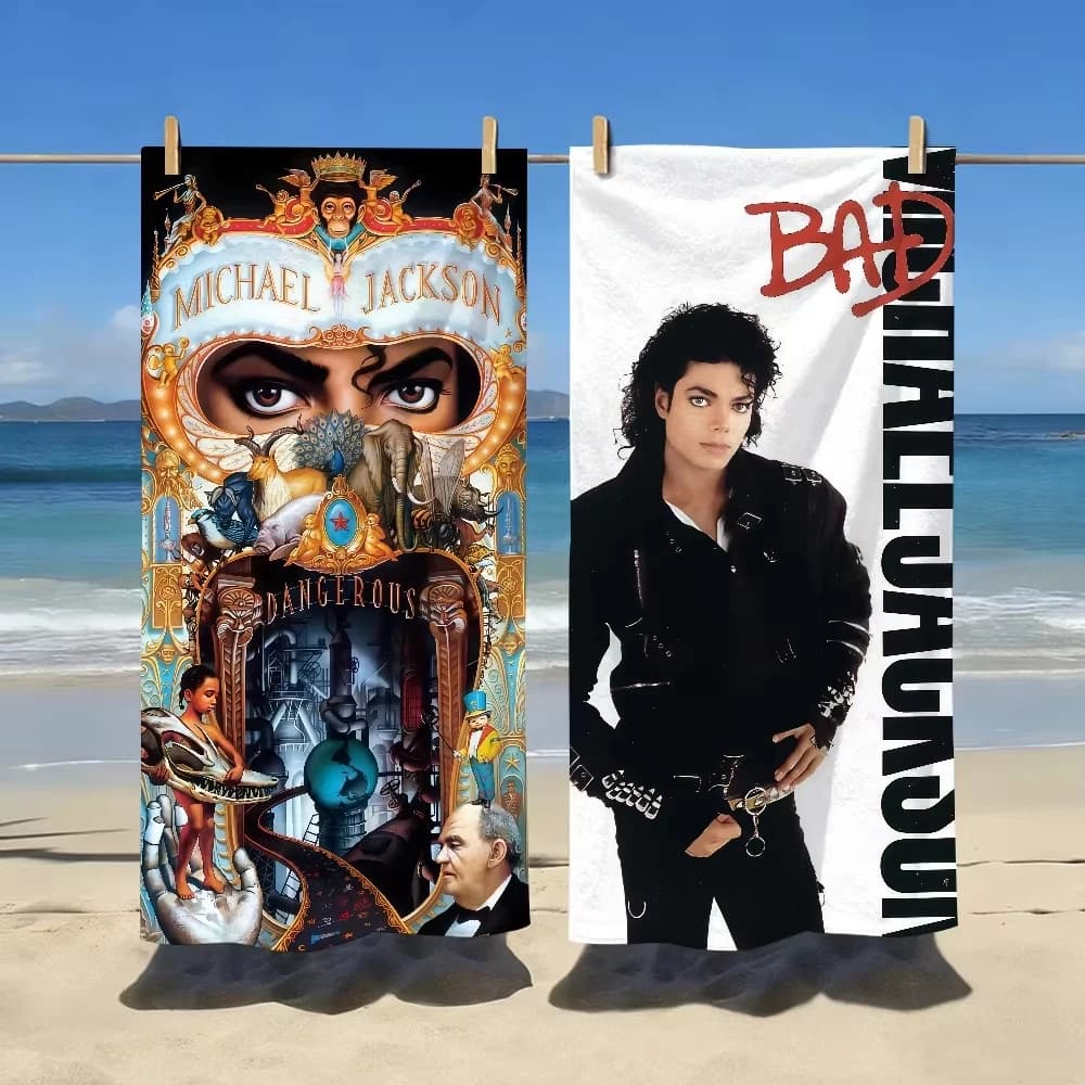 Michael J-Jackson Beach Towel, Sports Quick Dry Sandproof Soft Lightweight Microfiber for Travel Camping Gear Gift