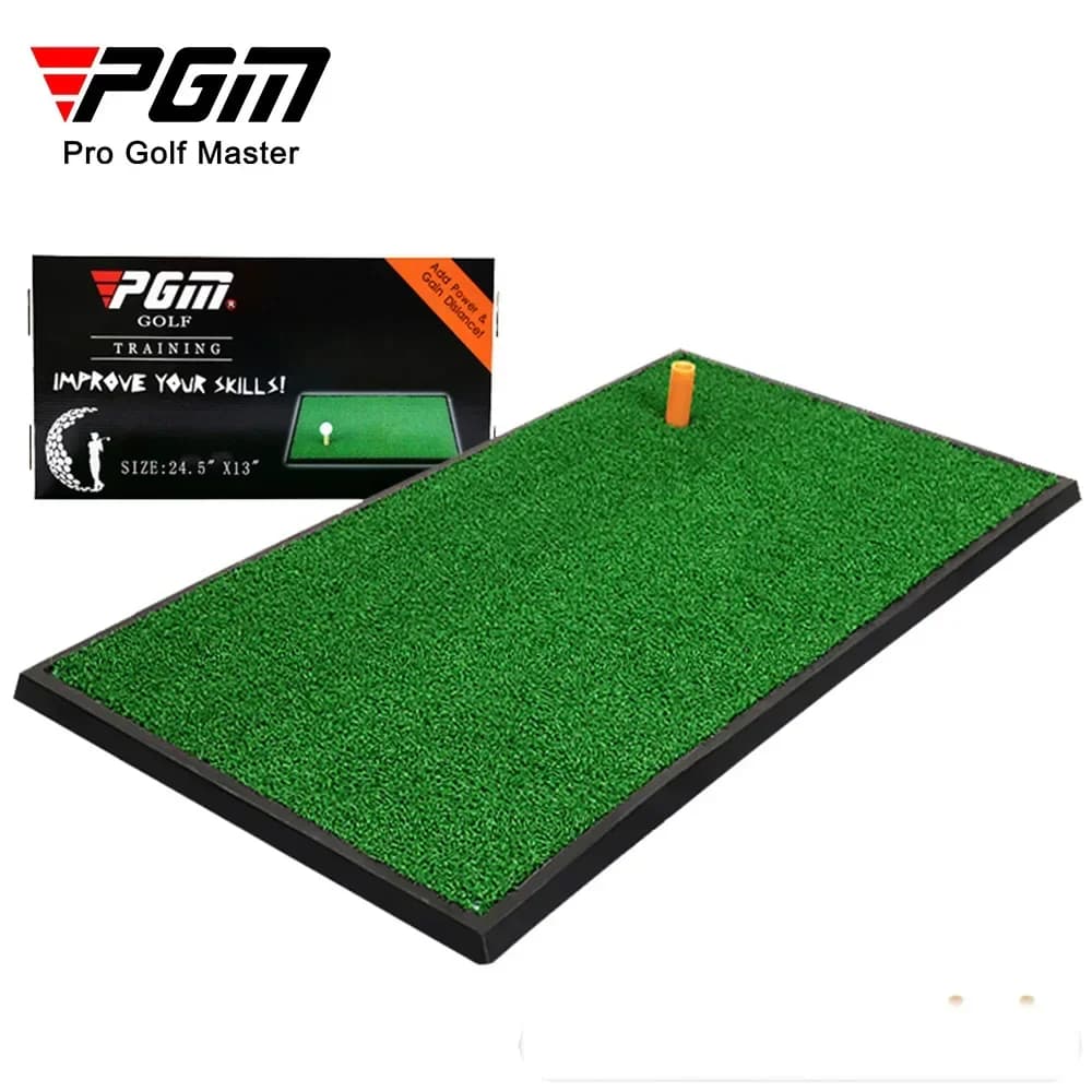 PGM Backyard Golf Mat 63x33cm Training colpire Pad pratica Tee Holder in gomma erba Indoor Golf colpire Mat DJD004