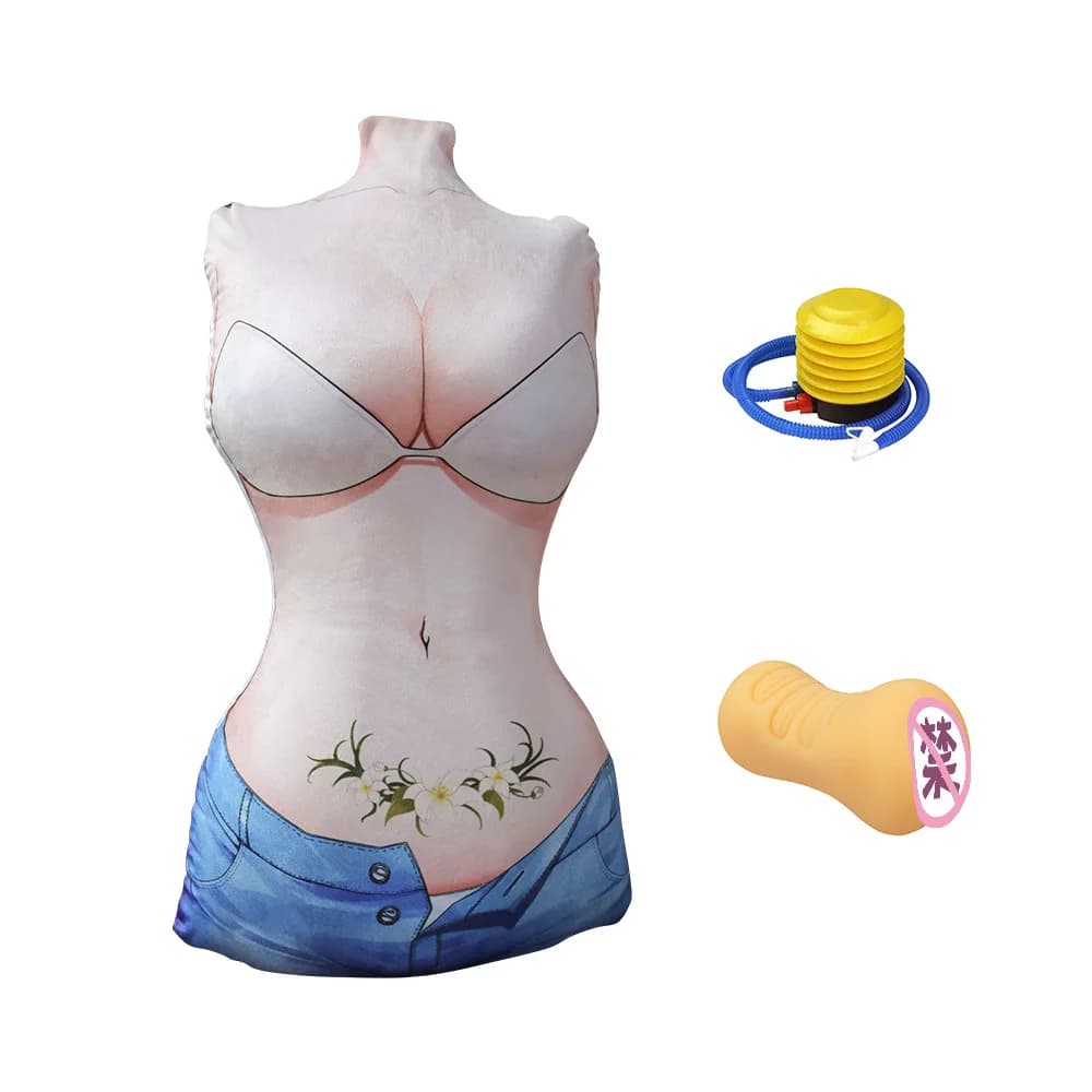 Bambola gonfiabile a mezza figura, facile da riporre e pulire, vagina rimovibile, sex toy realistico per uomo, prodotti per adulti, sex shop
