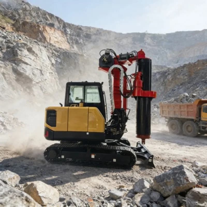 For Water Well Drilling XR220D Rotary Drilling Rig Crawler Drill Rig Foundation Machine 70m Depth for Exploration