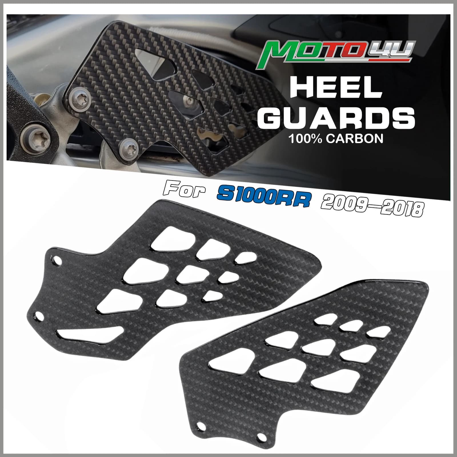 Per BMW S1000RR S1000 RR 2009-2018 2010 2011 2012 2013 2014 2015 2016 2017 In Fibra di Carbonio Tallone Guardie Copertura Moto Carenatura