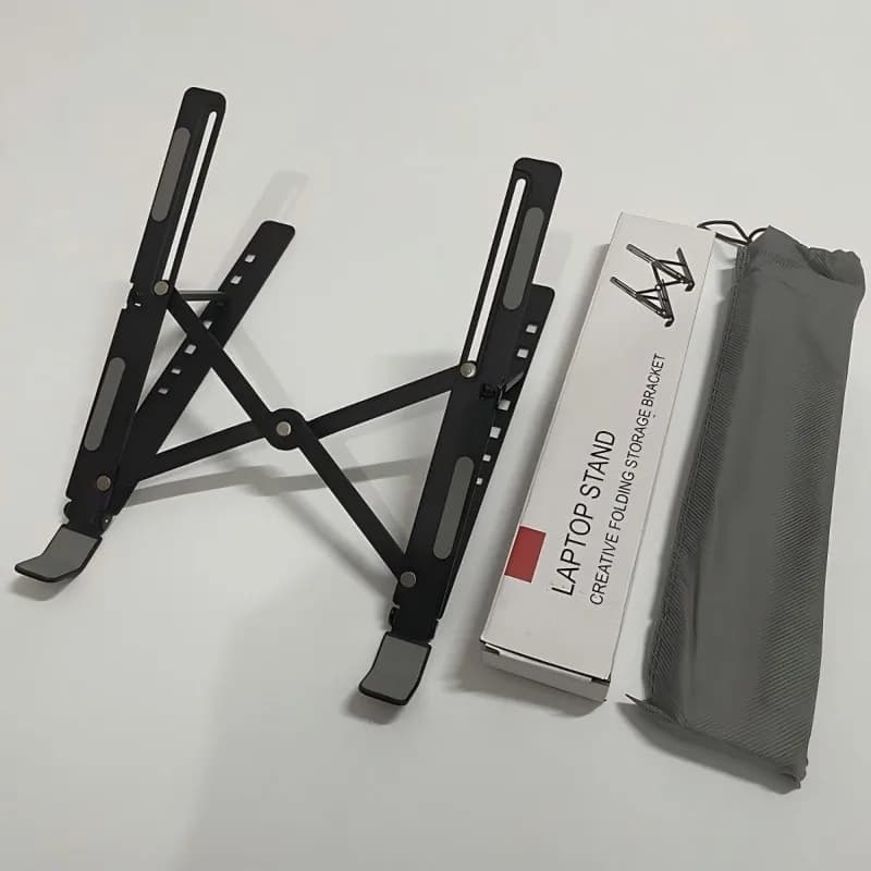 Supporto per laptop A08E, supporto pieghevole in lega di alluminio per il raffreddamento, portatile e facile da riporre, supporto per laptop regolabile in altezza