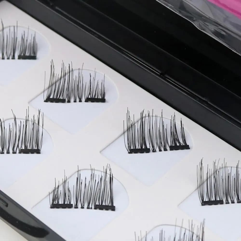 8 pieces magnet fake natural magnetic eyelashes long fake natural eyelashes pins extension eyelashes dramatic tools for makeup