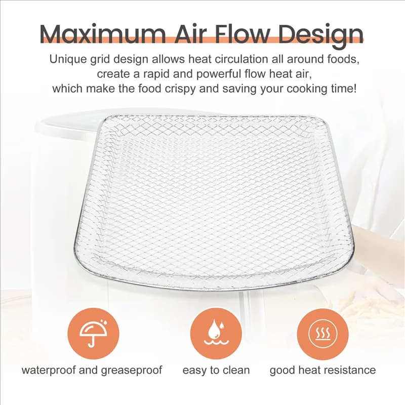 ABKR-Air Fryer Accessories,Air Flow Racks For 6QT Chefman, Aria And For Ultrean Air Fryer Oven,Dehydrator Racks, Fruits And Meat