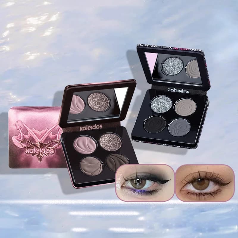 Kaleidos 4 Color Shade Palettes Smokey Matte Shimmer Long-lasting touch makeup for a daily look and parties