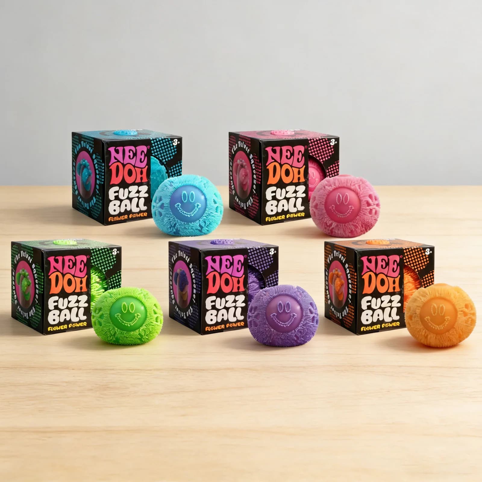 2026 Kawaii Nee Doh Fuzz Ball Antistress Morbido e Soffice Giocattolo da Spremere Antiansia, Palla Squishy Portatile, Regalo Rilassante per l'Ufficio