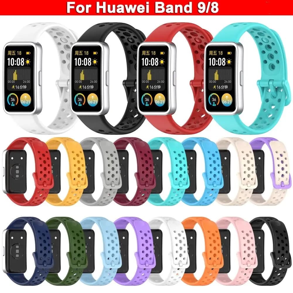Nuovo cinturino di ricambio per cinturino in Silicone accessori per braccialetti traspiranti cinturino per orologio intelligente per cinturino Huawei 9/8