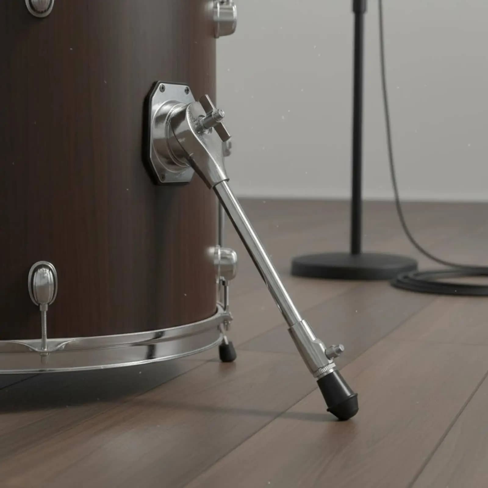 Adjustable Drum Leg Rubber Foot Drum Parts Percussion Tool for Practicing Drums Pad and Drum Set
