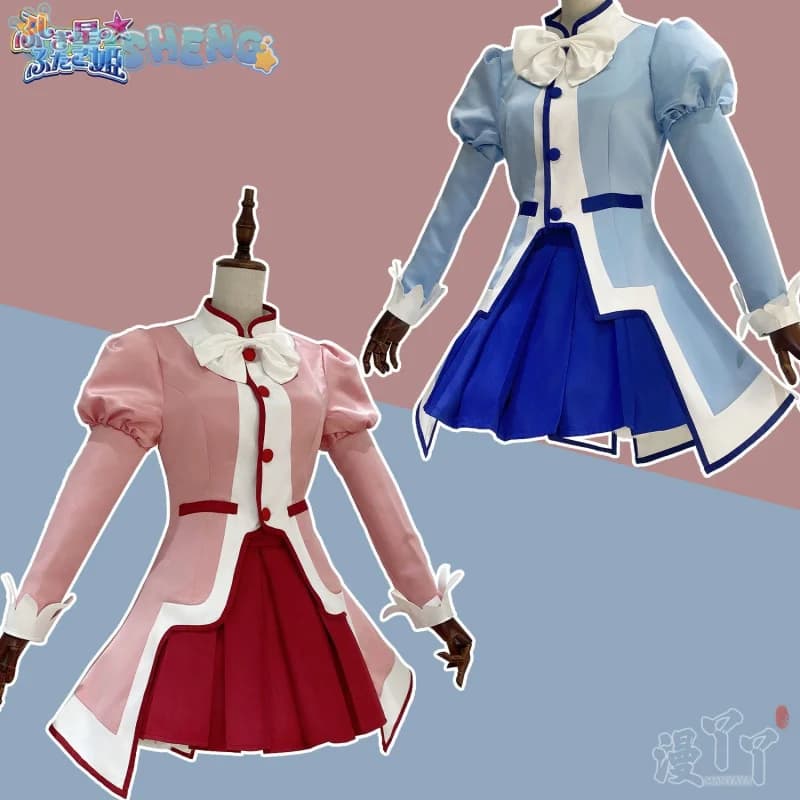 Anime Twin Princesses of the Wonder Planet Rein Fine Fain Costume Cosplay Abito dolce Cappello Cravatta JK Set Uniforme natalizia per feste