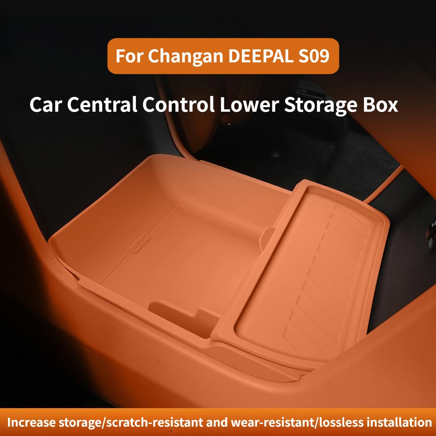 For Changan DEEPAL S09 Car Central Control Lower Storage Box Silicone Storage Organizer Box Car Interior Modification Accessorie