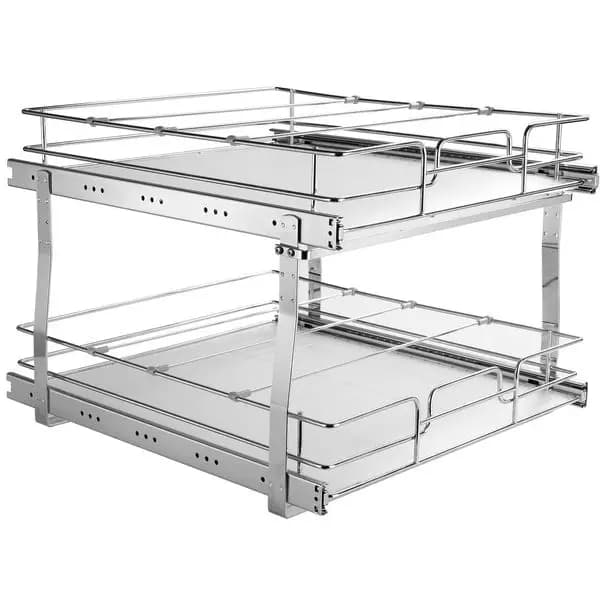 Organizer pull-out for 2-level cabinets 17'x21'x15' (LxPxA), Resistent Dispensing Shelves, Steel Drawers, Sliding Drawer