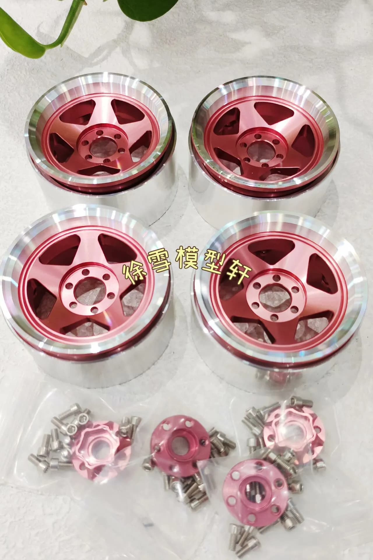 4PCS 2.2 pollici Metallo Rosa Ruote Mozzo per 1/10 RC Crawler Auto Traxxas TRX4 Defender Bronco ASSIALE SCX10 RC4WD D90 JEEP Wraith Parti