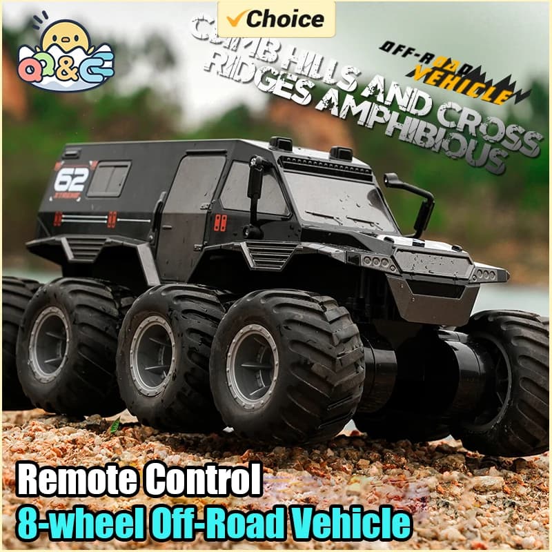 JJRC anfibio RC auto telecomando veicolo 8 ruote motrici 2.4G RC fuoristrada auto acqua e camion di terra giocattolo acrobatico per regalo per bambini
