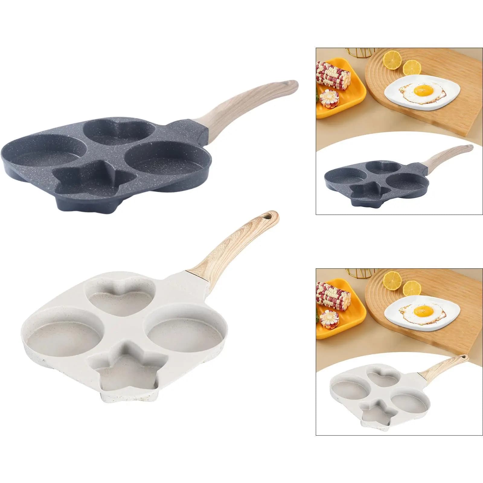 Anti-stick pan for eggs 4 cups aluminum alloy for egg burgers Crepe