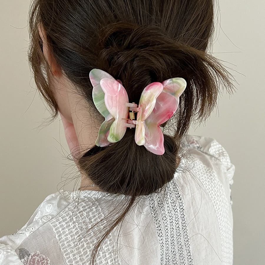 Fermaglio per capelli a farfalla per donna Copricapo di moda Forcine per granchio Barrettes Fermagli per capelli stile francese Accessori per capelli copricapo