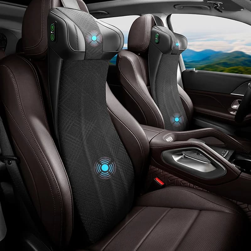Cuscino per massaggio al collo dell'auto Cuscino di supporto lombare Sedile automatico Viaggio Rilassamento Supporto per la testa Cuscino per poggiatesta integrato in memory foam