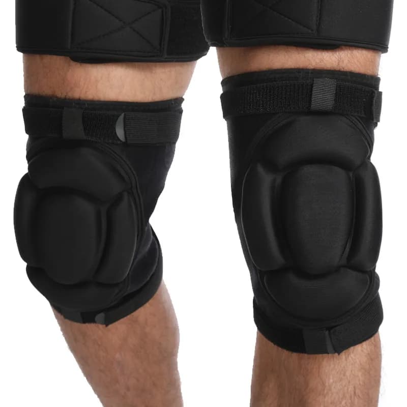 Ginocchiere Rinforzate Antiurto per Pattinaggio su Ghiaccio, Protezione per Ginocchia e Gambe, Ginocchiere da Sci