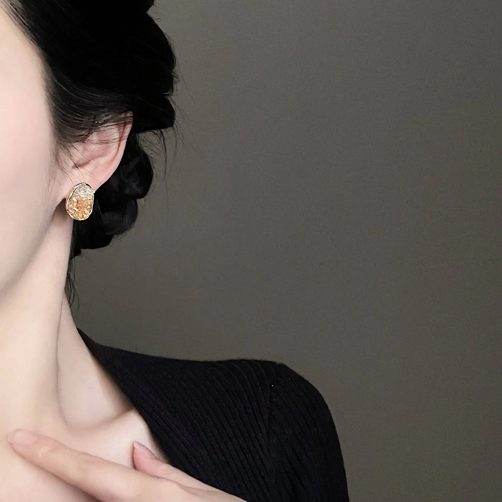 Fresh earrings earrings mosquito coil disc ear clips no pierced ears women's easiest for match earrings