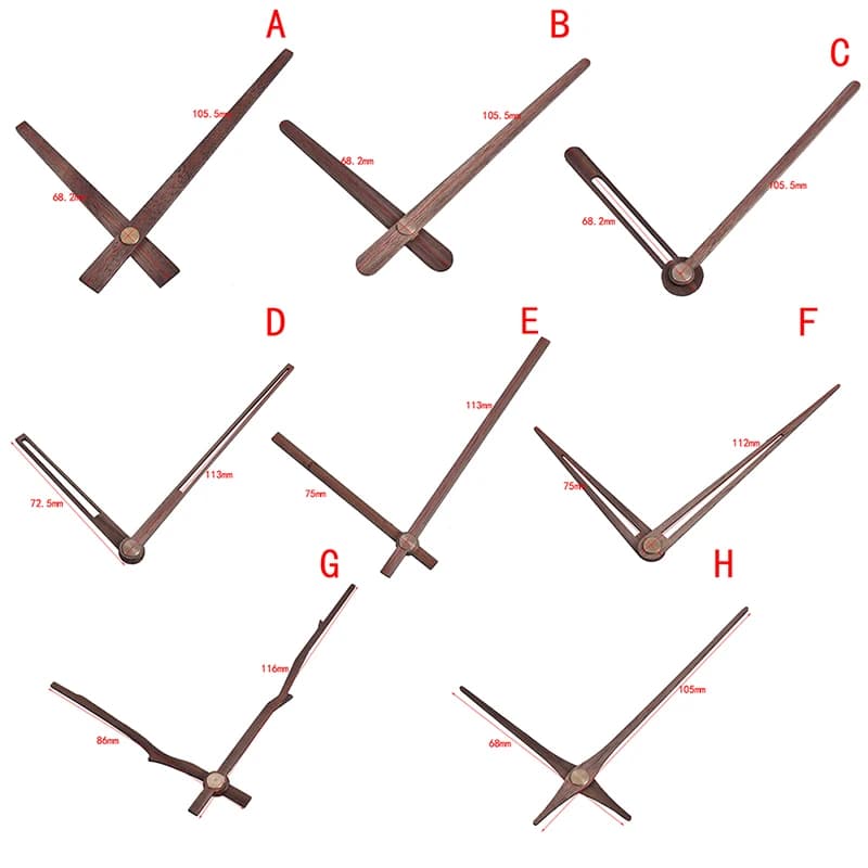 Creative wall clock fai-da-te wooden hands with silent movement of walnut wood needle quartz replace parts accessories