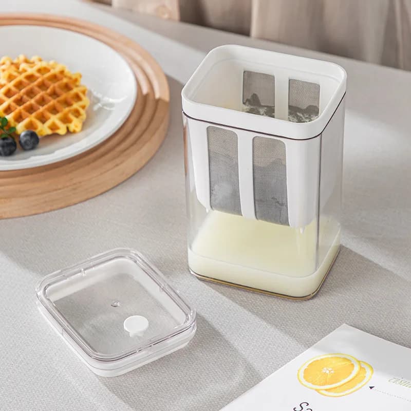 1100/1800ML Yogurt Strainer Large Capacity Cheese Whey Separator Household Moisture Drainage Strainer