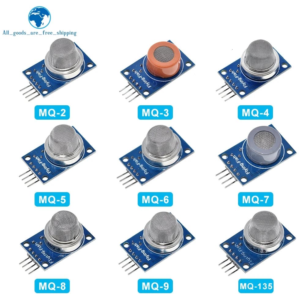 TZT MQ-2 MQ-3 MQ-4 MQ-5 MQ-6 MQ-7 MQ-8 MQ-9 MQ-135 Detection Smoke Methane liquefied Gas Detection Module for Arduino