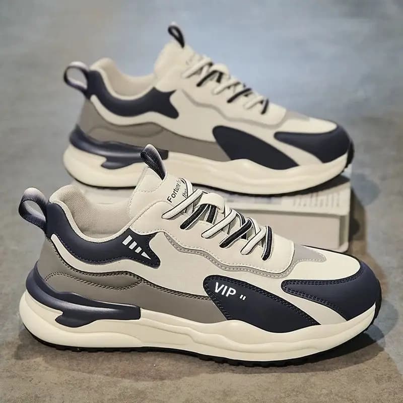 Men's Summer Platform Sneakers Breathable Thick Sole Height Increasing Casual Running Shoes Trendy Versatile Sports Footwear