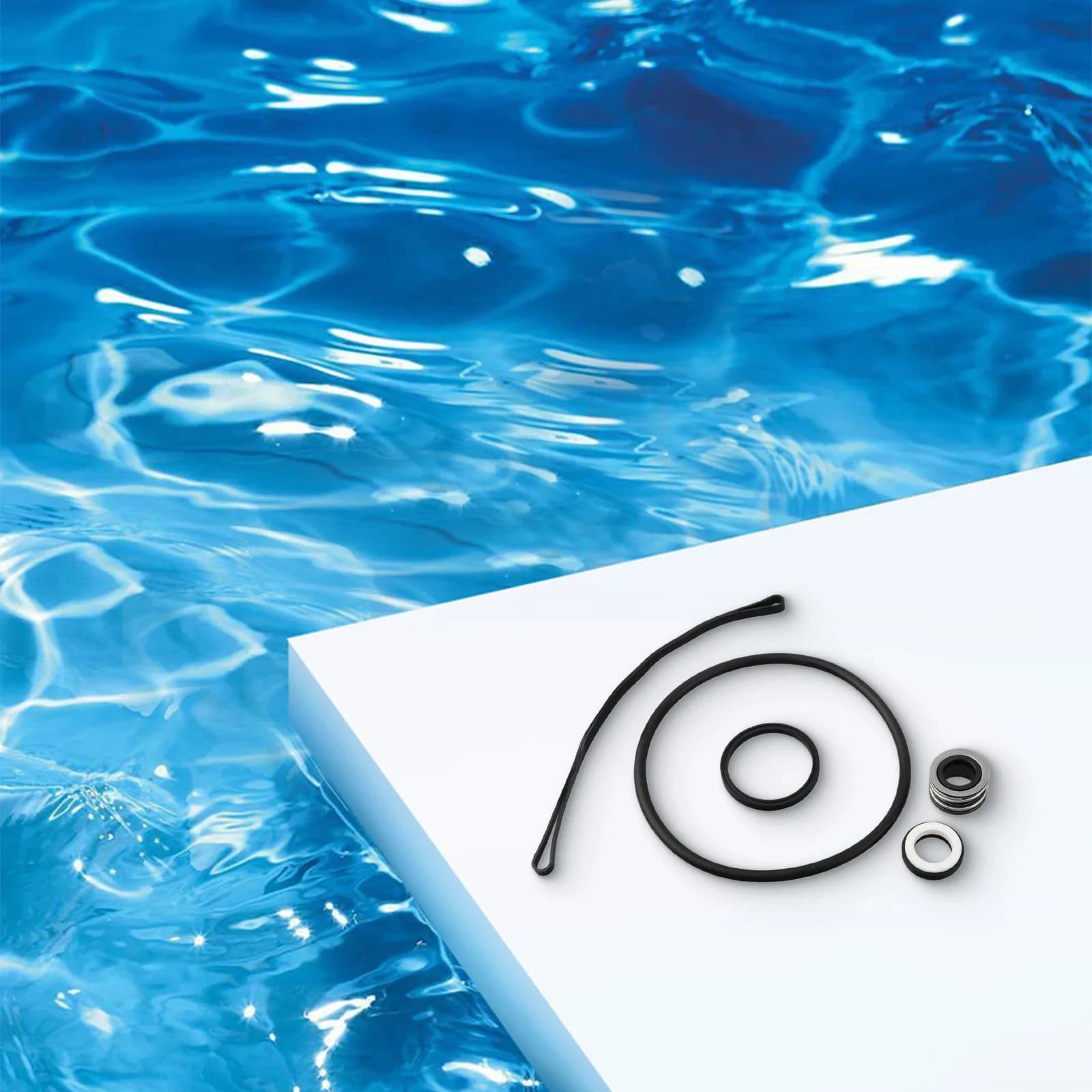 Kit di guarnizioni O-ring e sigilli per albero per pompa Hayward Super II, inclusa guarnizione diffusore SPX1600R per serie di pompe Super Pool