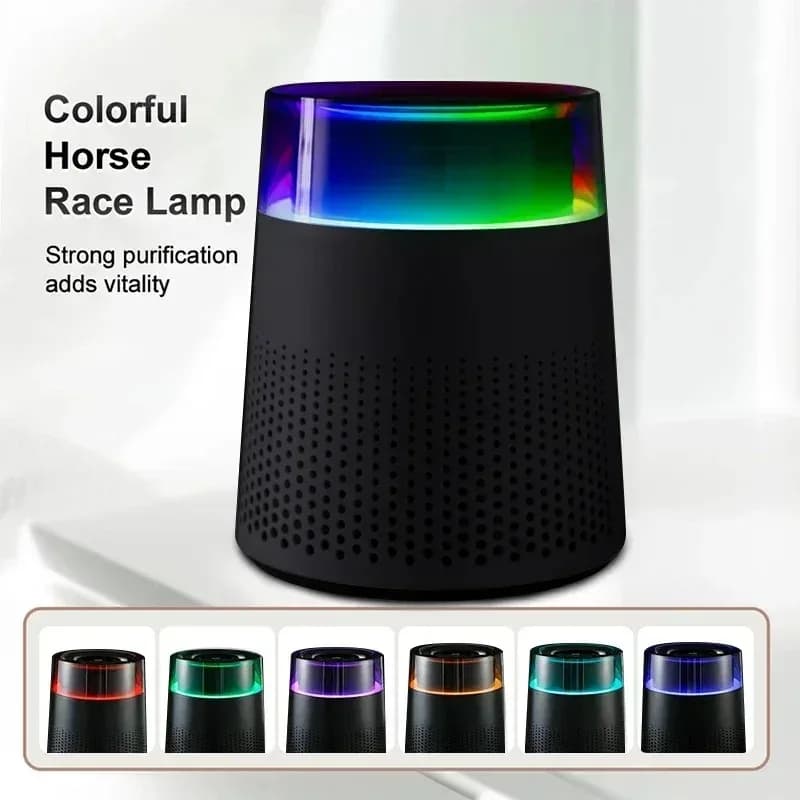 HEPA Mini Desktop Air Purifier Negative Ion Intelligent Odor Removal Low Noise for Bedroom Car Travel