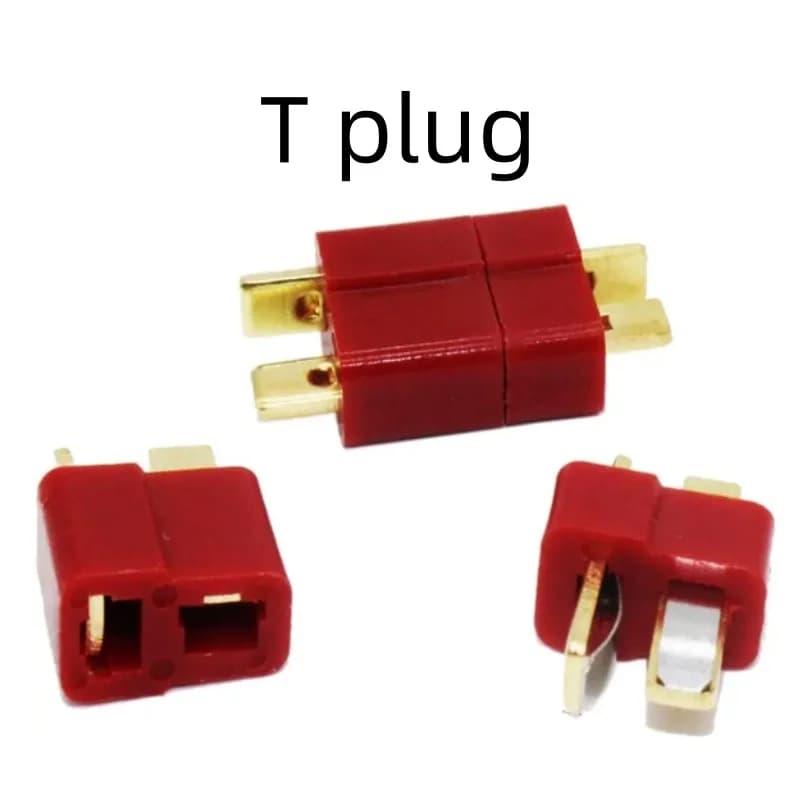 10/20/40PCSPlastic Shell Con Nucleo di Rame Rosso T Spina Maschio Femmina Deans Connettori Stile Per RC LiPo Batteria pezzi di ricambio