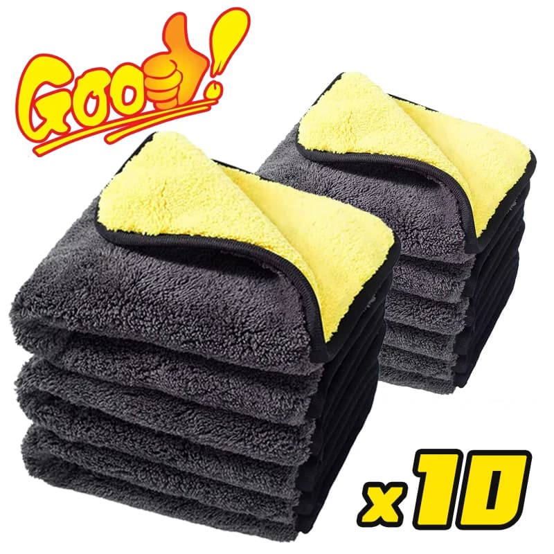 25x25 cm 1 pz lavaggio auto asciugamano in microfibra peluche pulizia asciugatura panno per la cura dell'auto panno per dettagli lucidatura
