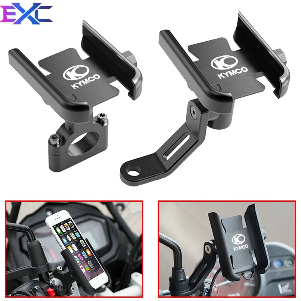 Per KYMCO Xciting 250 300 400 AK550 CT250 CT300 S400 Moto In Alluminio Bicicletta Supporto Del Telefono Mobile Manubrio GPS Del Basamento Della Staffa