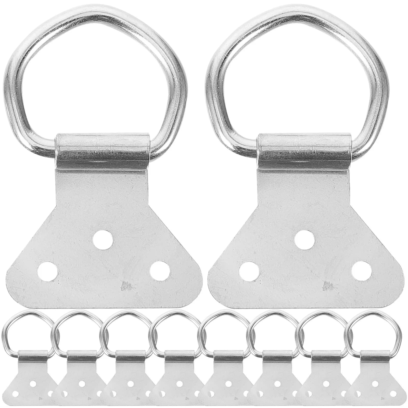 20 Pezzi Ganci per Appendere Quadri, Robusti Ganci a D per Cornici, Ganci in Metallo Resistenti per Tele, Specchi, Arte da Parete