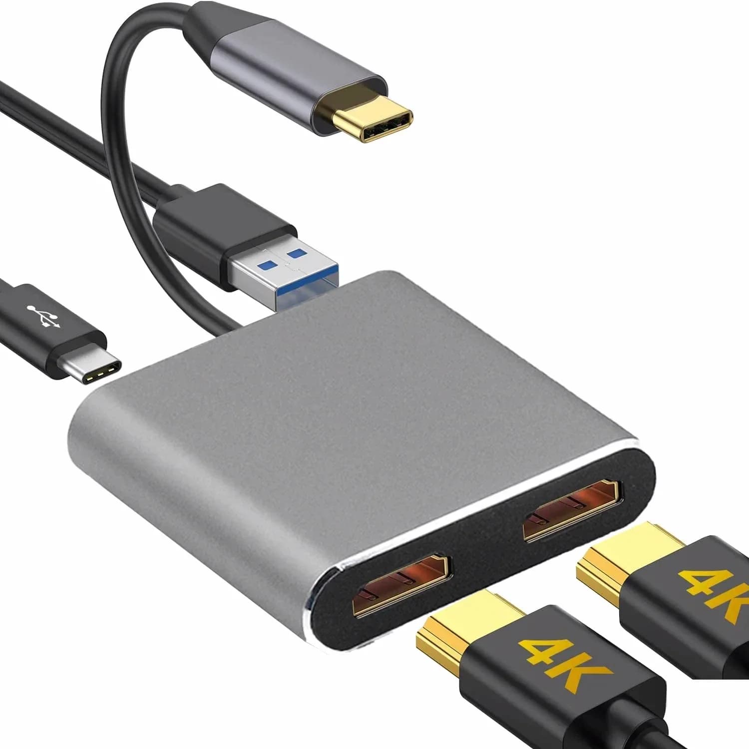 Thunderbolt3 Usb C 4k Uhd Display Dual HdTV Estendi 2 Monitor Hub Tipo C Dock Pd Ricarica rapida per MacBook Pro Air Usb 3.0