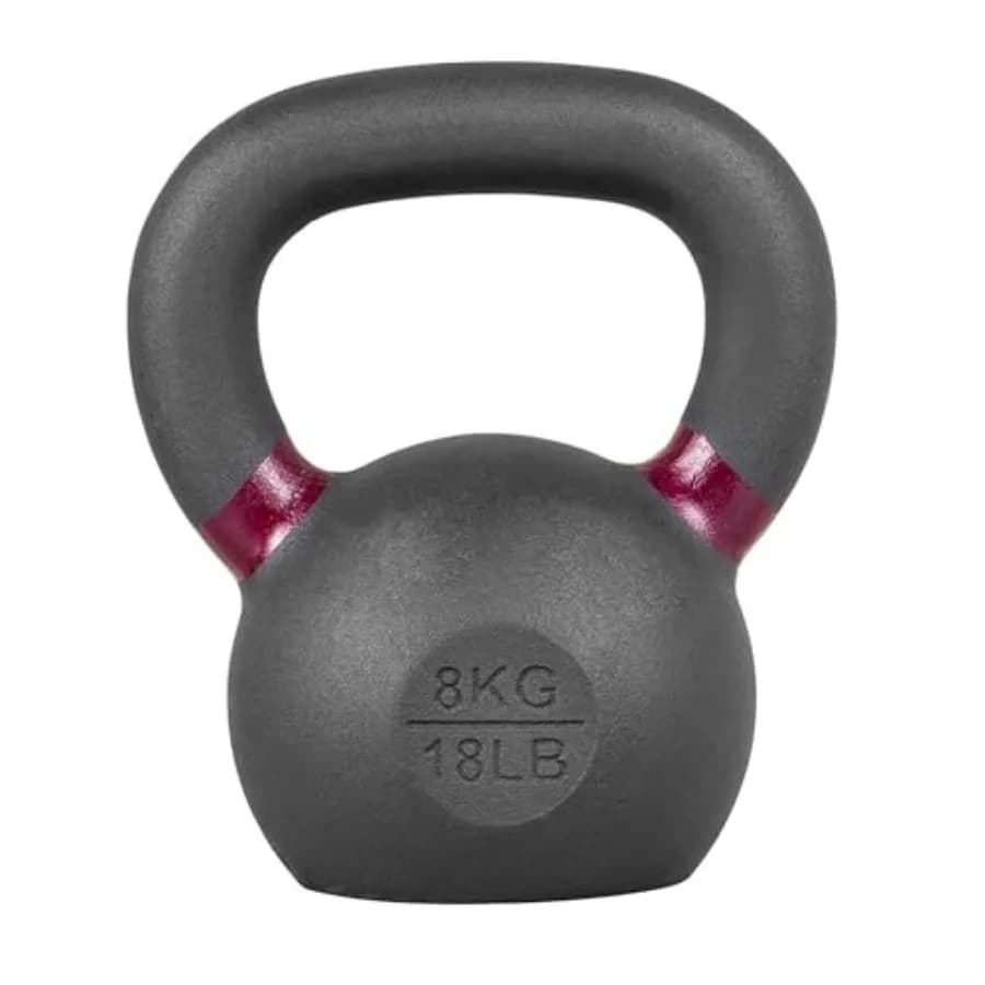 Kettlebell per Allenamento di Forza per Palestra Domestica: in Ghisa Nera con Impugnatura Ergonomica e Design Bilanciato