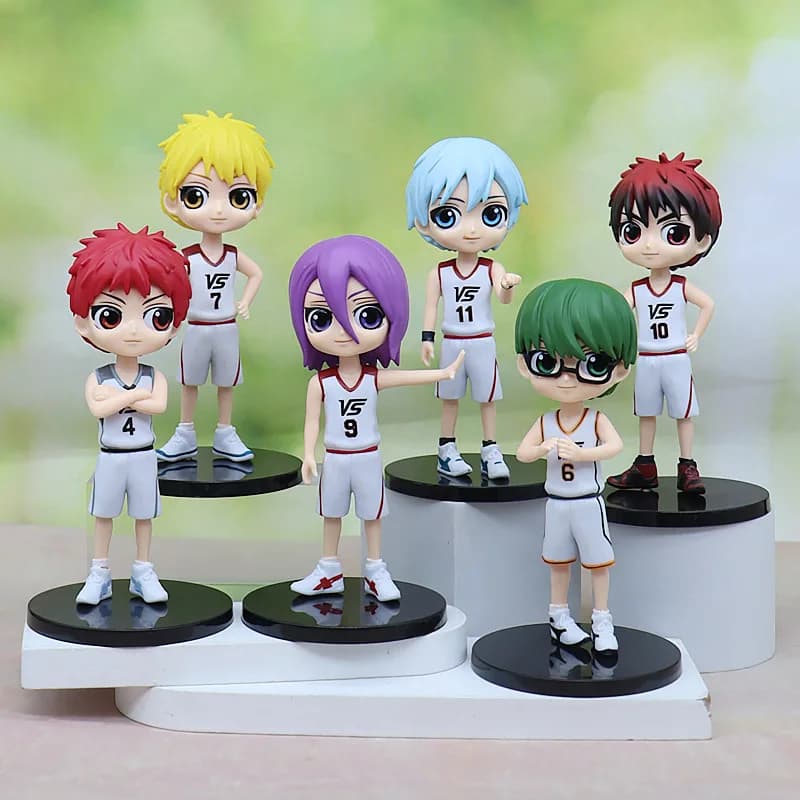 Anime Kuroko basket action figure 6 stili bianco uniforme Kuroko Tetsuya Teppei Kagami Taiga giocattolo da collezione per ragazzi regalo