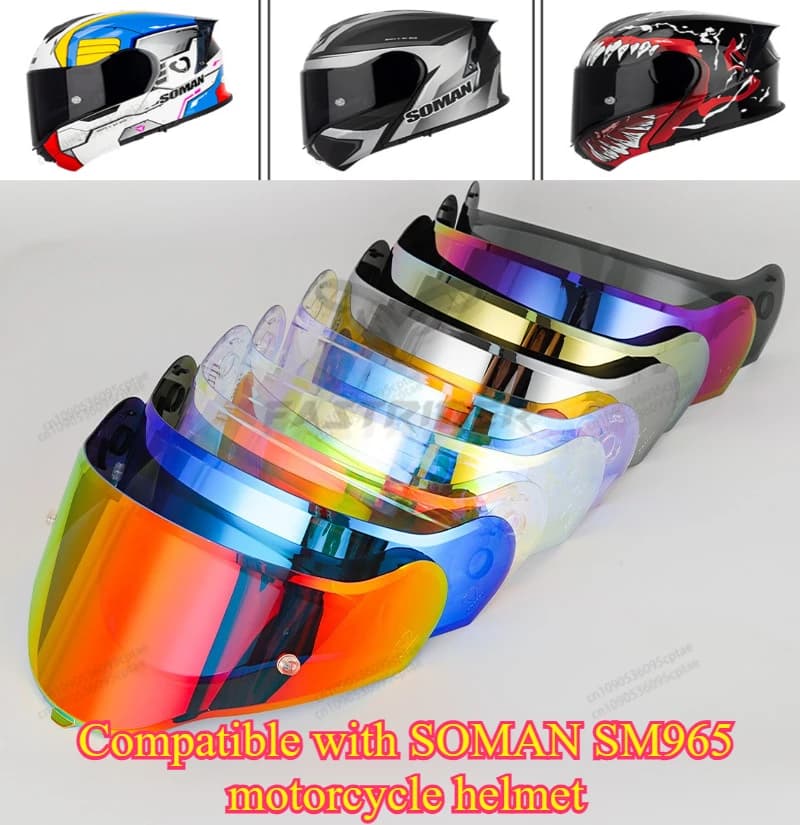 Le lenti per casco moto SOMAN sono compatibili con gli accessori per casco SM965 ad alta definizione antivento e anti-luce brillante