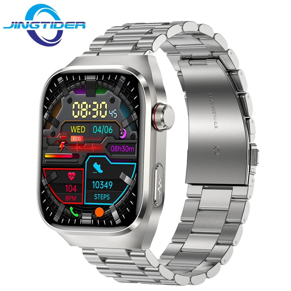 TK16 Pro 2.04" HD AMOLED Retina Screen Smart Watch Men Women Bluetooth Call Voice Body Temperature ECG Fitness Tracker Watch